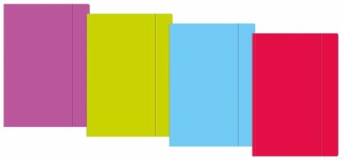 Teczka A5+ z gumką FLUO mix kol (10szt.) INTERDRUK