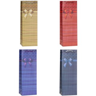 Torebka prezentowa 12x36x9cm Lux TBG-24009-BB ROZETTE