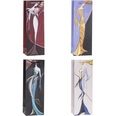 Torebka prezentowa 12x36x9cm TBG-24003-HS-BB ROZETTE