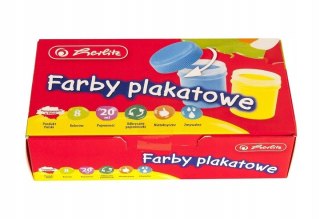 Zestaw Zeszyt A5 60k linia 70g EKIPA (5 sztuk) + Farby plakatowe 8 kolorów HERLITZ