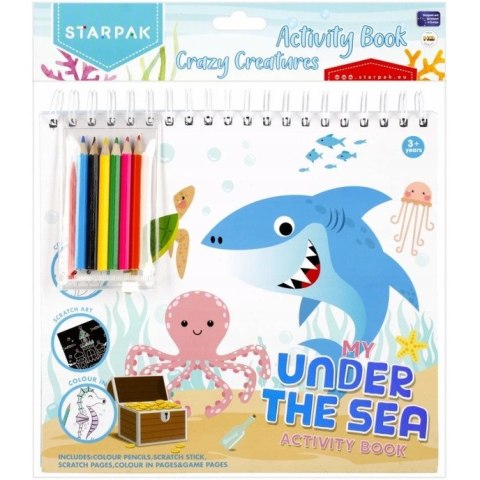 Zestaw kreatywny kolorowanka-wydrapywanka CRAZY CREATURES 497703 STARPAK