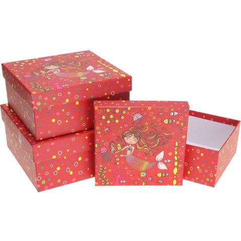 Zestaw pudełek ozdobnych PUD-2100D-KW-GL (3szt) ROZETTE