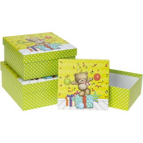 Zestaw pudełek ozdobnych PUD-22004-KW-GL (3szt) ROZETTE