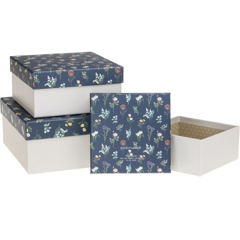 Zestaw pudełek ozdobnych PUK-24100-KW KWIAT (3szt) ROZETTE