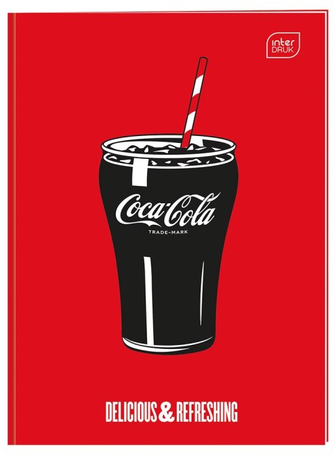 Zeszyt A4 32k 3-linia kolorowa 70g Mat+UV COCA COLA INTERDRUK