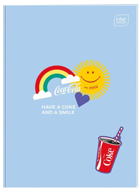 Zeszyt A4 32k 3-linia kolorowa 70g Mat+UV COCA COLA INTERDRUK