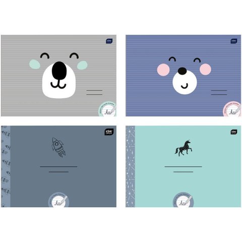 Zeszyt A4 32k 3linia kolorowa 70g POZIOM INTERDRUK