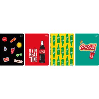 Zeszyt A5 32k 3-linia kolorowa 70g Mat+UV COCA COLA INTERDRUK