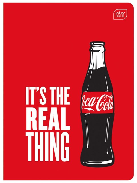 Zeszyt A5 32k 3-linia kolorowa 70g Mat+UV COCA COLA INTERDRUK