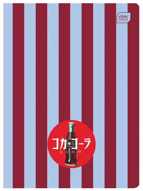 Zeszyt A5 80k kratka M Soft Touch COCA COLA INTERDRUK