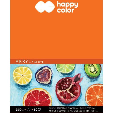 Blok do akrylu, Art A4 10k. 360g.. HA 7836 2030-A10 HAPPY COLOR