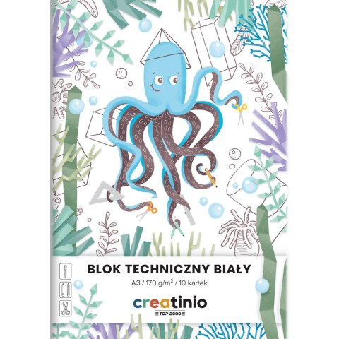 Blok techniczny A3 10k 170g biały CREATINIO 400176668 TOP 2000