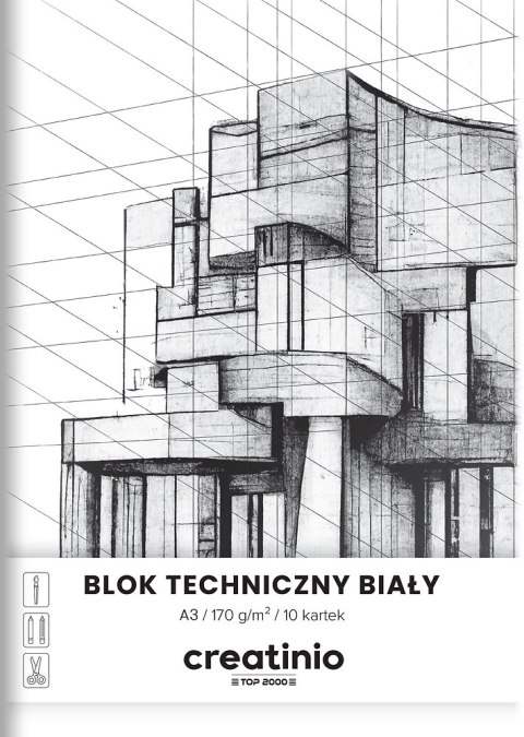Blok techniczny A3 10k 170g biały CREATINIO 400176668 TOP 2000