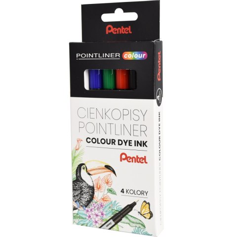 Cienkopisy POINTLINER COLOUR (4szt) S40-ST4PL PENTEL