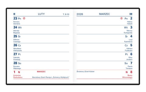 Kalendarz EWA kieszonkowy K3 71 x 81mm 2026 TELEGRAPH