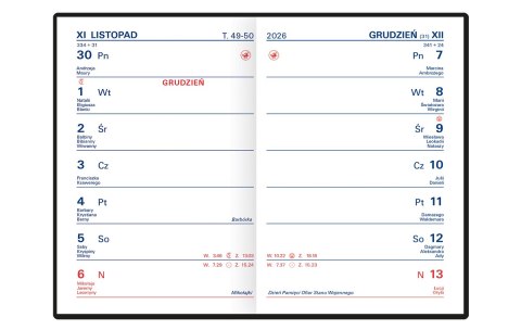 Kalendarz TIK kieszonkowy K1 82x120mm 2026 TELEGRAPH