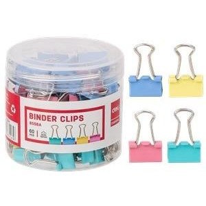 Klipsy do akt 15mm mix kolorów 60szt. 8556A DELI