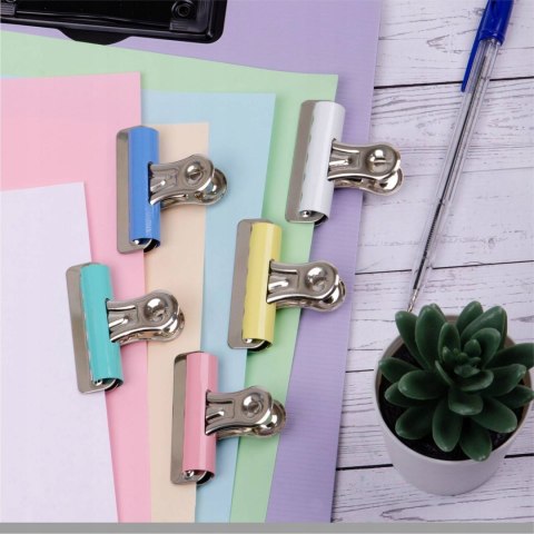 Klipy Buldog 57mm 10szt. kolorowe 255058 BERLINGO