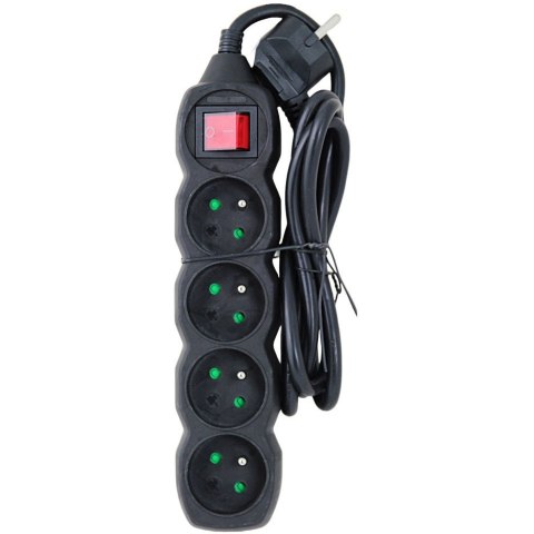 Listwa zasilająca 4gn. 1.5metra czarna z włącznikiem ELK212K ESPERANZA