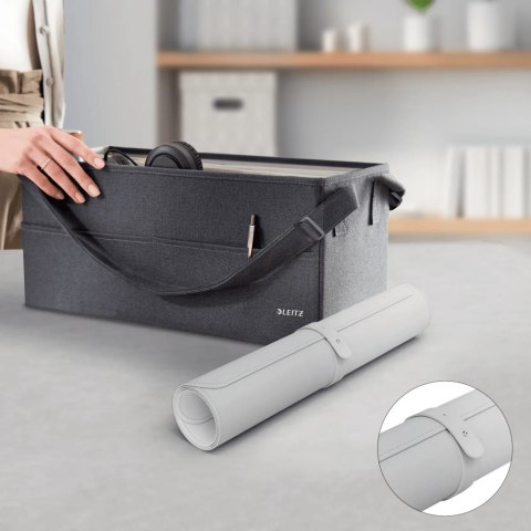 Mata na biurko 800x400mm jasnoszara 53820085 LEITZ