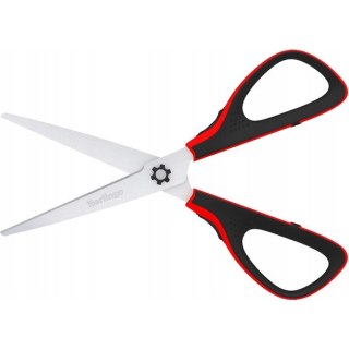 Nożyczki 20cm Easycut 300 soft grip czerwone 326324 BERLINGO