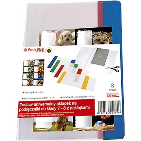 Okładki na podręczniki do klasy 7-8 z naklejkami 0402-0147-99 PANTA PLAST