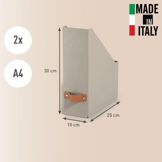 Pojemnik na dokumenty Puro z tektury w 100% z recyklingu (2szt.) beżowy 24710012 LEITZ