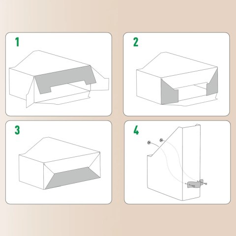 Pojemnik na dokumenty Puro z tektury w 100% z recyklingu (2szt.) czarny 24710095 LEITZ