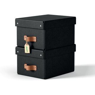 Pudełko do przechowywania Puro z pokrywką małe 7l (2szt) czarne 61470095 LEITZ