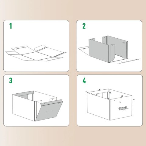 Pudełko do przechowywania Puro z pokrywką małe 7l (2szt) czarne 61470095 LEITZ
