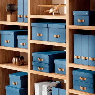 Pudełko do przechowywania Puro z pokrywką małe 7l (2szt) granatowe 61470068 LEITZ