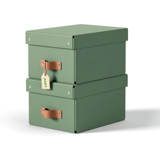 Pudełko do przechowywania Puro z pokrywką małe 7l (2szt) zielone 61470050 LEITZ