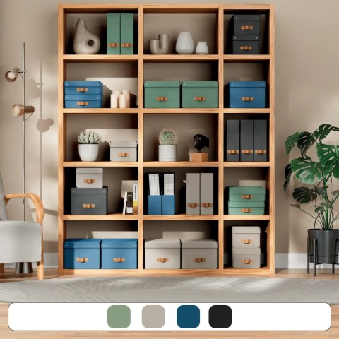 Pudełko do przechowywania Puro z pokrywką średnie nieskie 8l (2szt) zielone 61480050 LEITZ