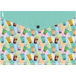 Teczka kopertowa A4 PP z nadrukiem BUBBLE TEA TKN-A4-37 BIURFOL