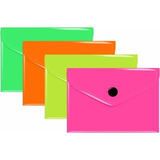 Teczka kopertowa A7 PP neonowa MIX (10szt) TK-NEON-A7 BIURFOL