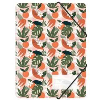 Teczka z gumką A4 PP z nadrukiem TROPICAL TGN-A4-43 BIURFOL