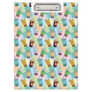 Teczka z klipem A4 z nadrukiem BUBBLE TEA KHN-04-37 BIURFOL