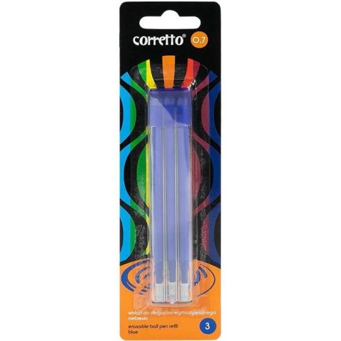 Wkład do długopisu wymazywalnego CORRETTO niebieskie (3sztuki) GR-1609 160-2358