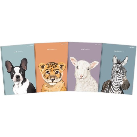 Zeszyt szkolny A5 Brulion 96 kartek w linię z marginesem SWEET ANIMAL 70g 400169480 TOP 2000