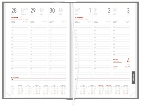 Kalendarz A4 Aluminium STANDARD tygodniowy p.biały 237 A4TB czarny Wokół Nas