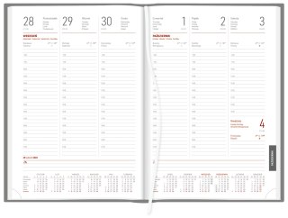 Kalendarz A4 Aluminium STANDARD tygodniowy p.biały 237 A4TB granatowy Wokół Nas