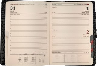 Kalendarz A5 dzienny z zapięciem 2026 krokodyl granatowy 0405-0907-02 Panta Plast