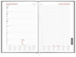 Kalendarz B5 Aluminium STANDARD tygodniowy z notesem p.biały 237 B5TNB czarny Wokół Nas