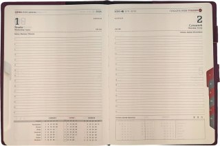 Kalendarz B5 dzienny z zapięciem 2026 ekoskóra czarny 0405-0922-01 Panta Plast