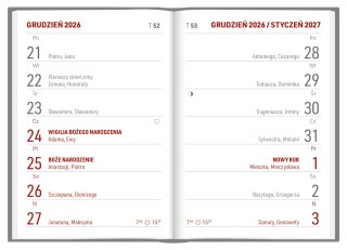 Kalendarz kieszonkowy A7 oprawa PCV bezbarwny 2026 A7040B-MIX Wokół Nas