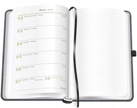 Kalendarz książkowy 2026 A5 192 Mat+UV Stone INTERDRUK