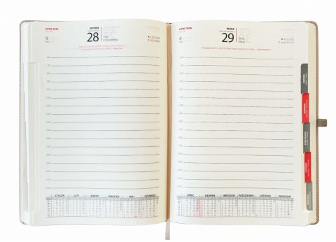 Kalendarz książkowy A4 dzienny LUX METALIC K-A4DLM AVANTI