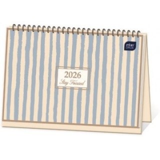 Kalendarz tygodniowy na biurko 21x30cm paski INTERDRUK
