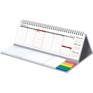 Kalendarz z notesem MAXI tygodniowy spiralowy szary 2026 KB042B Wokół Nas