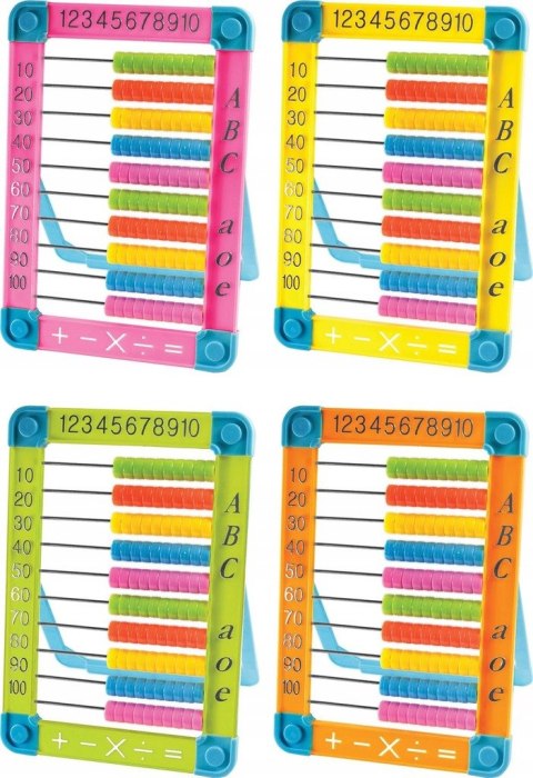 Liczydło plastikowe duże z podpórką 15,5x22cm mix kolorów F8590 367386 TITANIUM